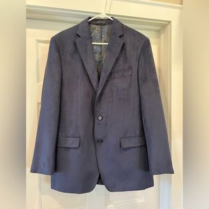 Mens Lauren Navy faux suede Blazer